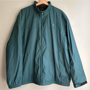 TIMBERLAND Men's XXL Fleece Lined Full Zip Windbreaker Waterproof Outdoor